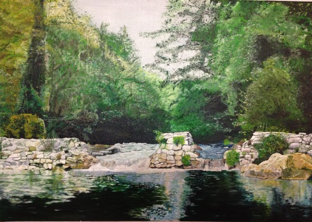 Pont d'Herault, Cevennes. Oils on Canvas.  Artist: Shaun McCabe